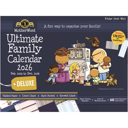 Calendrier familial de frigo MotherWord® (2025-2026)