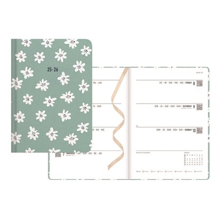 Agenda hebdomadaire menthe marguerite