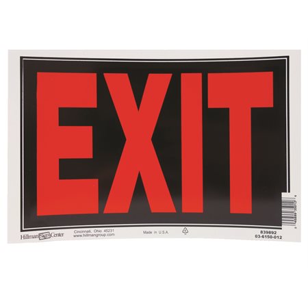 Panneau « Exit »